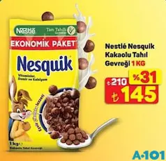 NESTLE NESQUİK KAKAOLU TAHIL GEVREĞİ 1 KG fiyat ve kampanya bilgisi